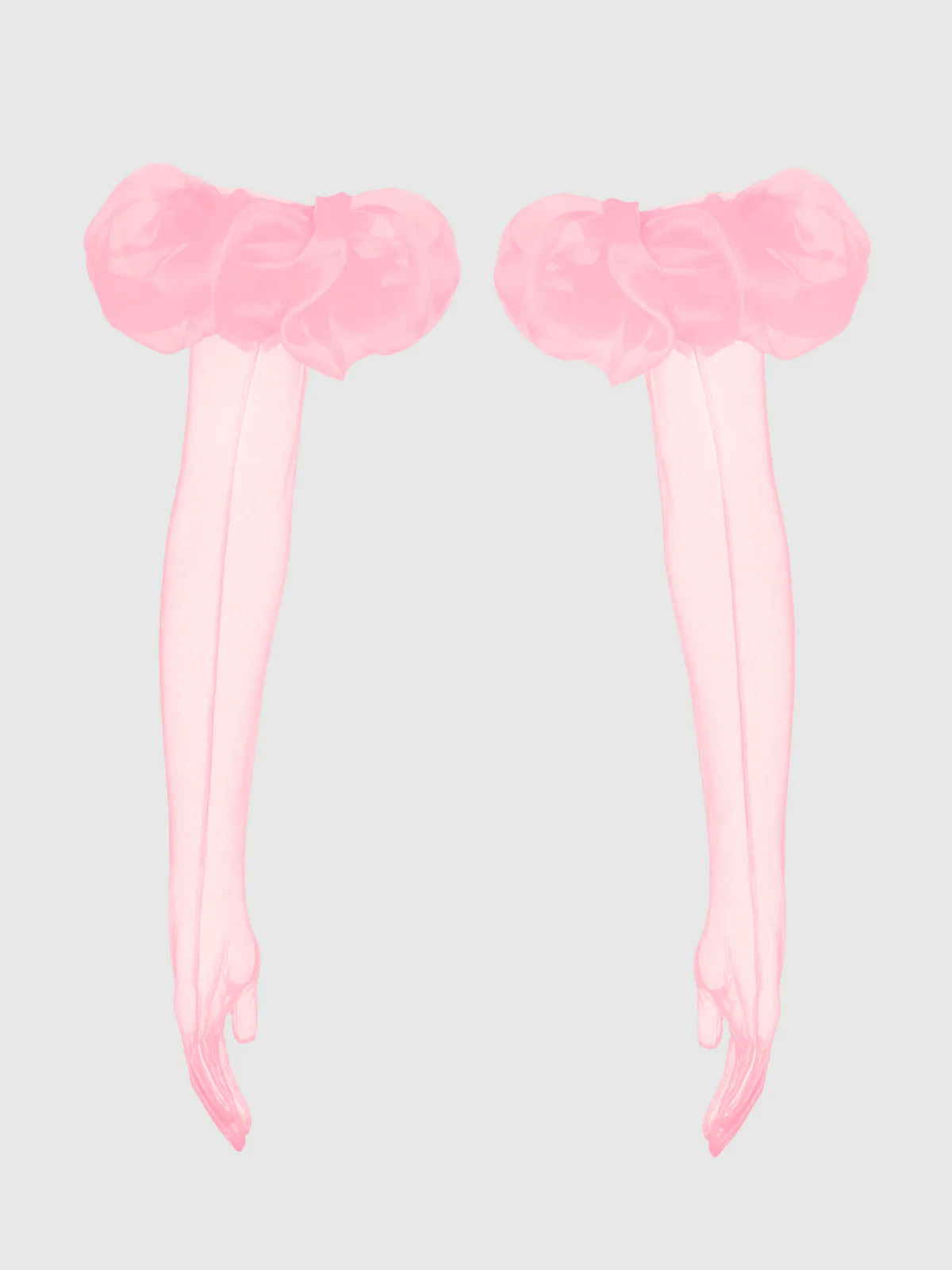 Chiffon Long Glove With Puff - Image 4
