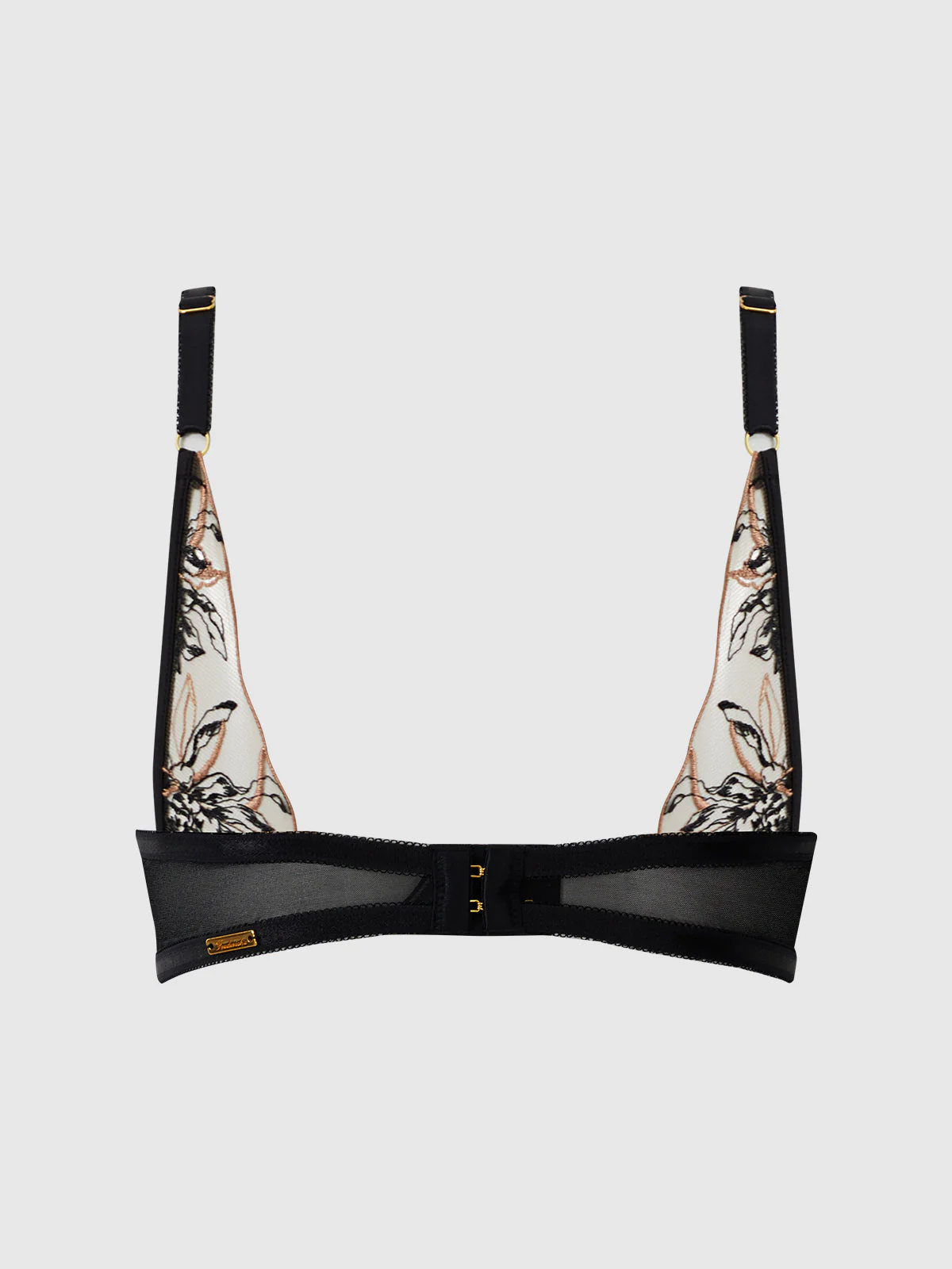 Delfina Embroidered Push Up Bra Half Cup With Front Clasp - Image 12