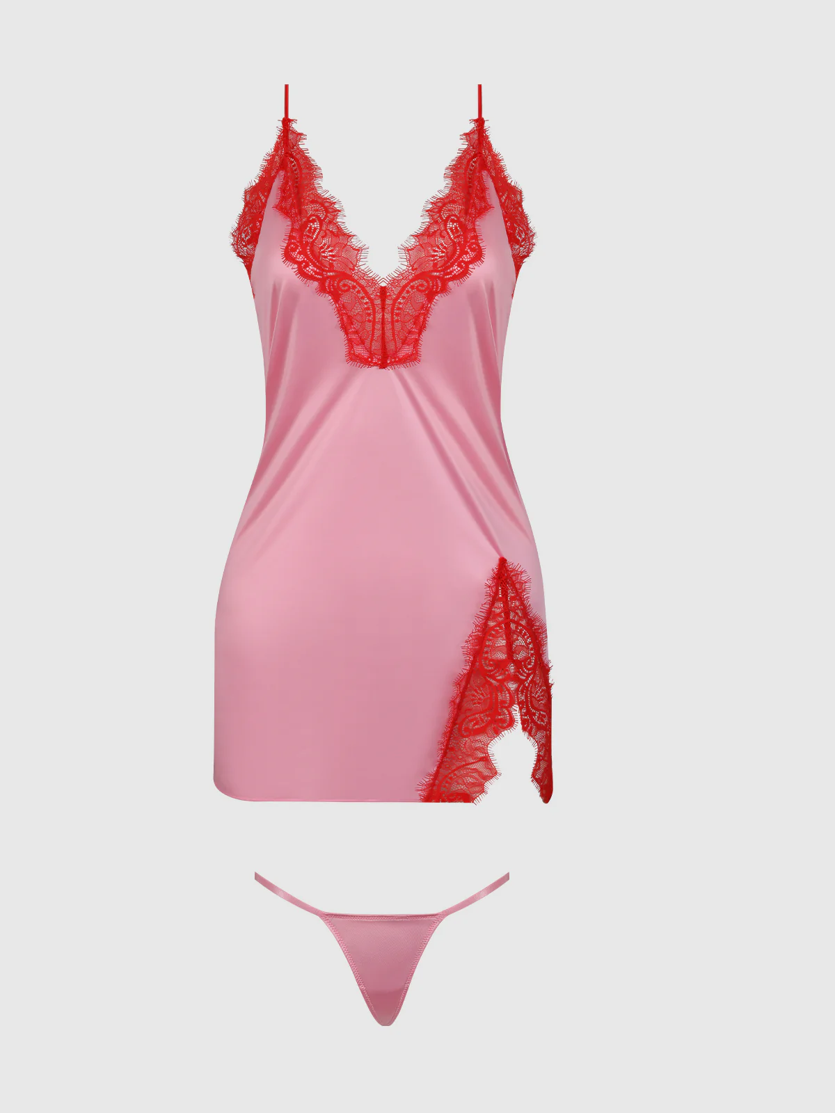 Rising Star Liquid Satin & Lace Slip Set - Image 8