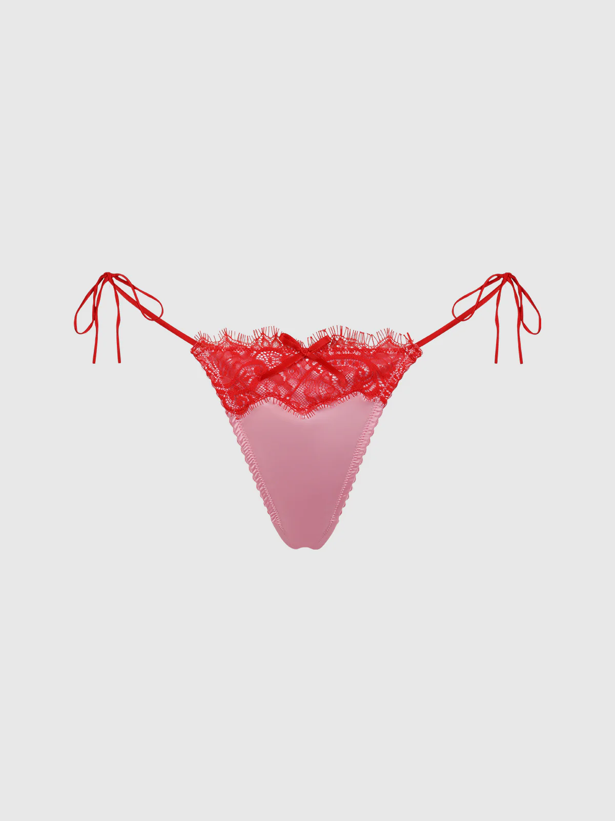 Rising Star Liquid Satin & Lace Tie Side Thong - Image 6